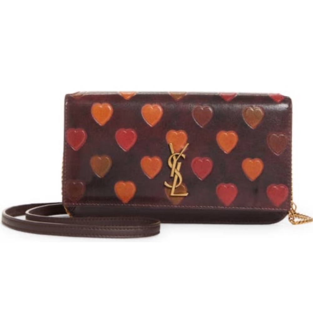 Yves Saint Laurent Multicolor Heart Clutch